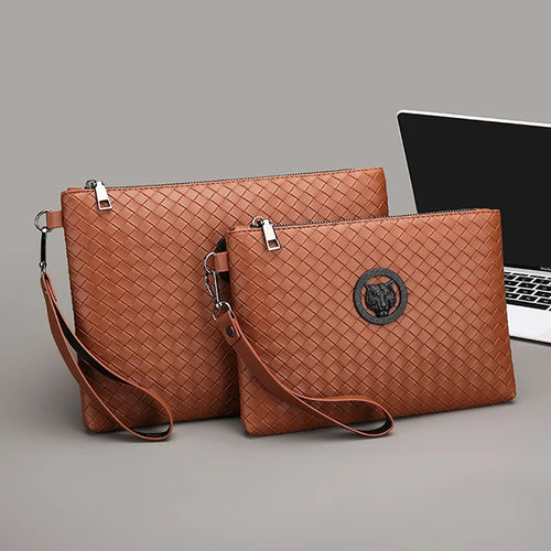 Pochette homme tressée – Élégance moderne et pratique
