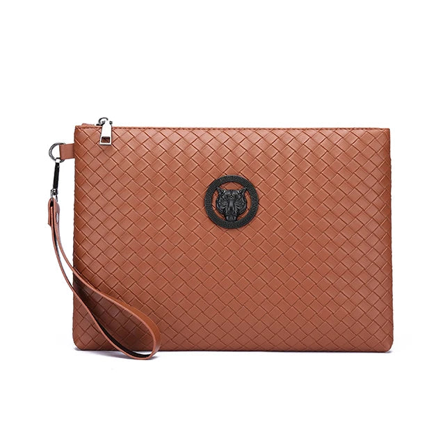 Pochette homme tressée – Élégance moderne et pratique
